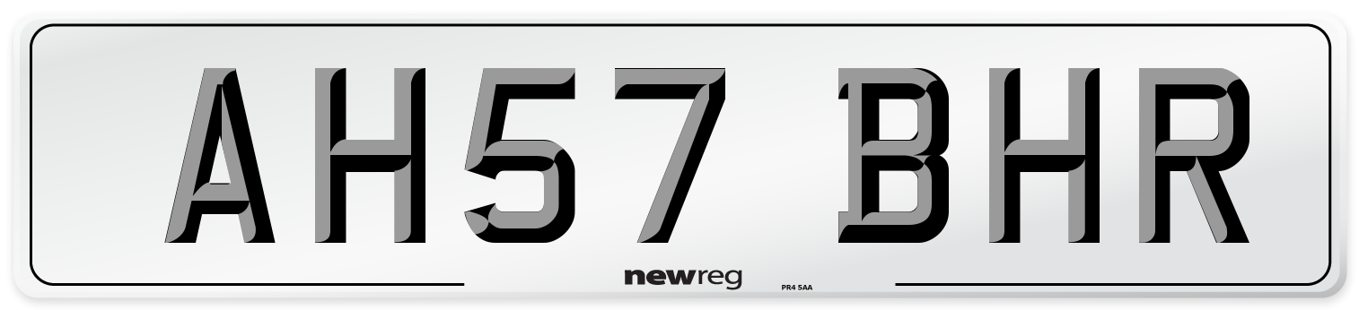 AH57 BHR Number Plate from New Reg